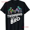 Twinning With My Bro Monster Trucks T Rex Twin Day Shirt Vintage Washed Stretched Slightly Versatile Breathable Vintage Washed