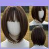 Short Straight Hair Wig With Bangs For Women Hightemperature Silk For Fashionable Ladies