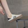 Damen Frühling neue rutschfeste und abriebfeste Board-Schuhe mit dicker Sohle, Leder atmungsaktiv farblich passend, Sport und Freizeit Xiaobai