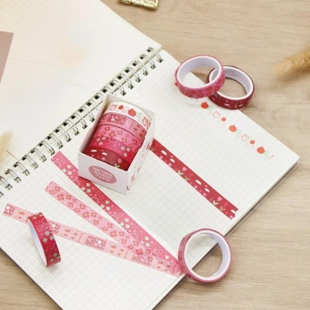 20Pcs 2m Cute Cartoon Fruit Printed Wash Tape Scrapbook Journal Planner Decorative Tapes For Girl Aesthetic Tearable Paper Tape