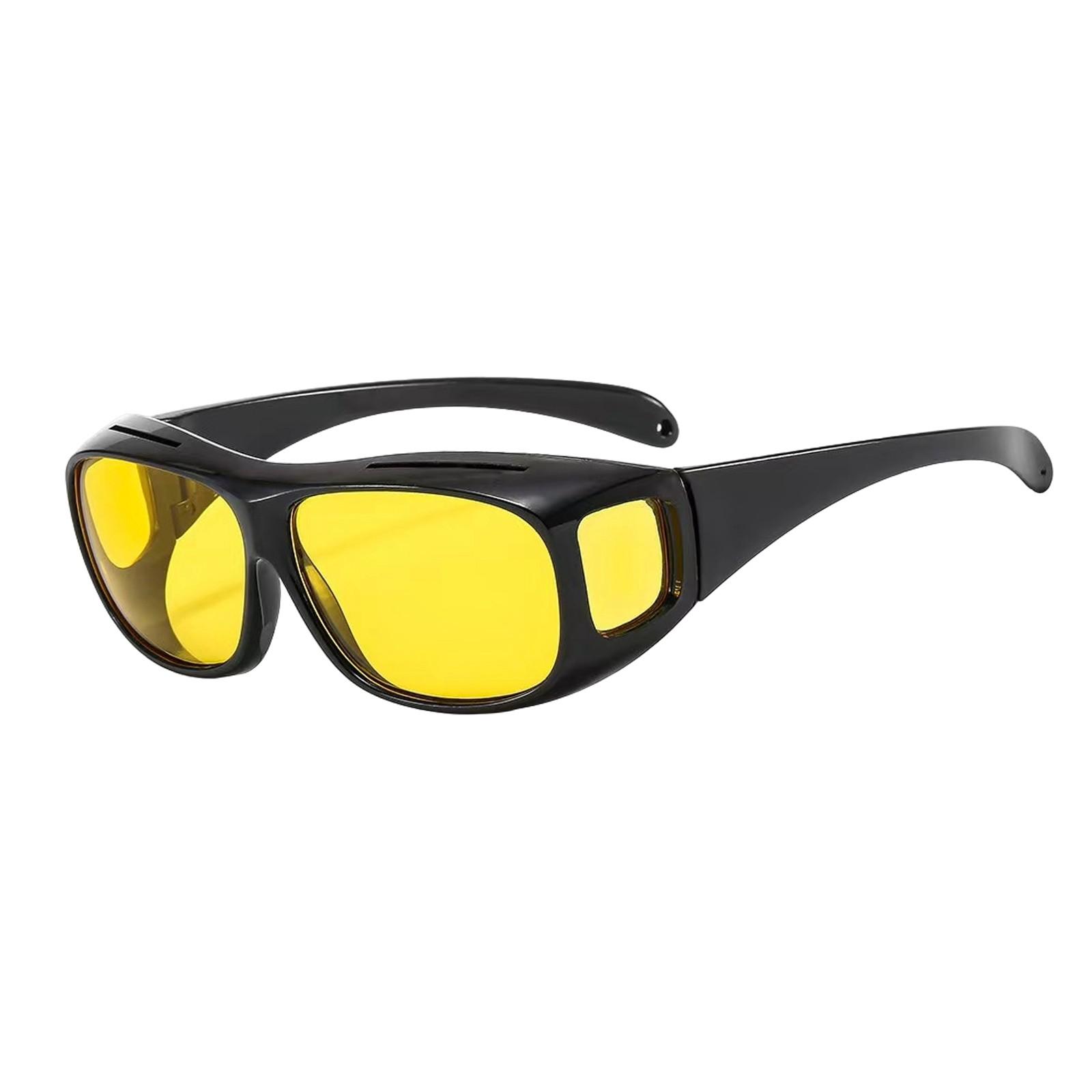 

Очки для езды, солнцезащитные очки, ветрозащитные и устойчивые к песку очки для вождения, очки для ночной езды One Size чёрный