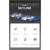 1/18 Nissan GTR R34 Skyline Supersportwagen Legierung Metall Diecast Modellauto Ton und Licht Kinderspielzeugauto Mikrofahrzeug Junge Geburtstag