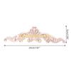 F26C Wood Carved Decal 4pcs Corner Onlay Applique Unpainted Frame Decoration for Home Bedroom Office Sofa Bed Decor Supplies