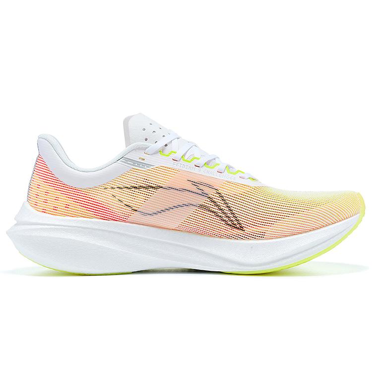 Li Ning Feidian 3 Challenger Tissu Antidérapant Et Respirant Bas Top Chaussures de Course Marathon Hommes Rose Blanc ARMT037-1