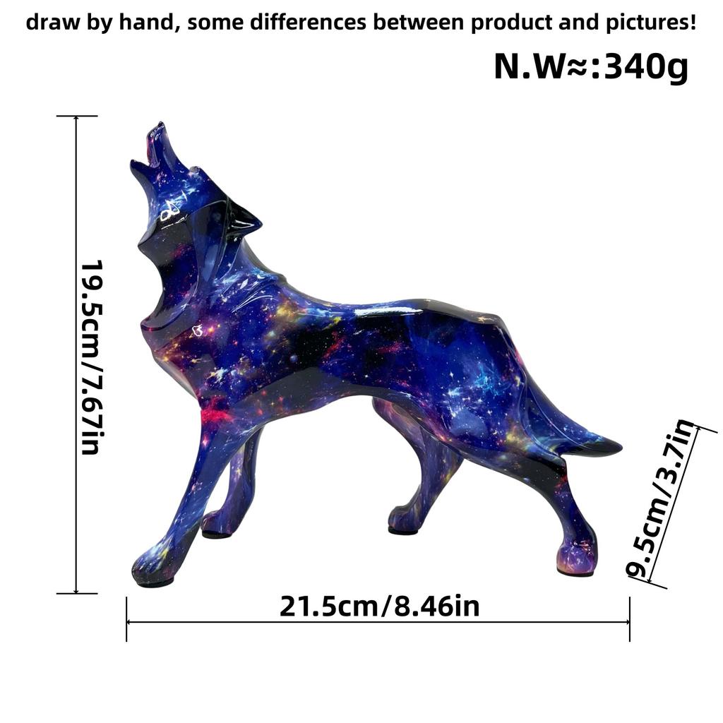 New Product Unique Resin Crafts Animal Geometric Wolf Best Ornaments Home Living Room Work Tabletop Decoration Gift