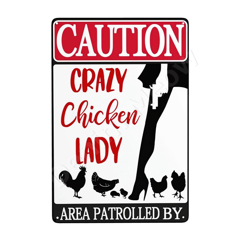 The Fluffy Butt Hut Vintage Retro Metal Sign Hot Chicks Funny Wall Art Sign Welcome To Our Coop Kitchen Farmhouse Wall Decor