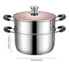 10 Inch Stock Pot Stainless Steel Stock Soup Pasta Pot with Lid Double Heatproof Handles Non Toxic & Healthy Dishwasher Safe