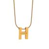 2026 Trendy Letter H Titanium Steel Clavicle Necklace - Non-Fading, Simple Luxury for Women