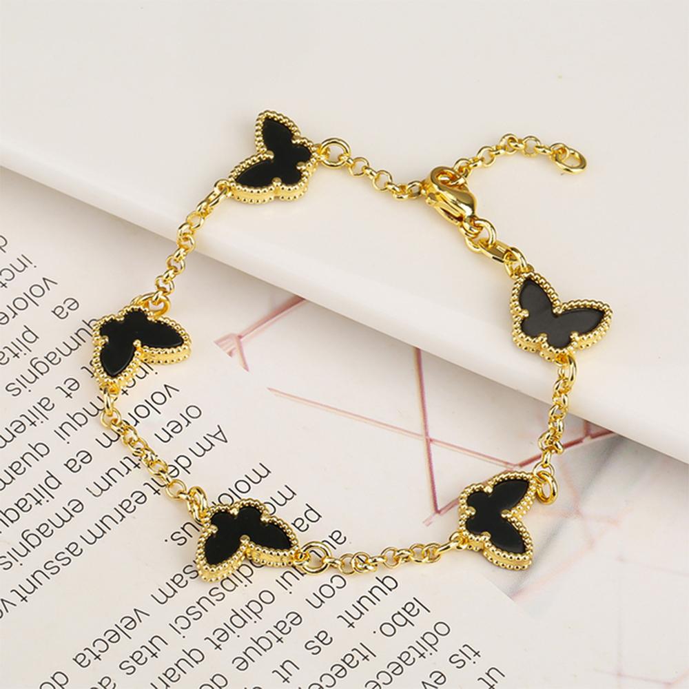 INS Hot Selling New Insect Butterfly Bracelet Personalized Natural Stone Adjustable Bracelet For Woman Girl Zircon Daily Wear