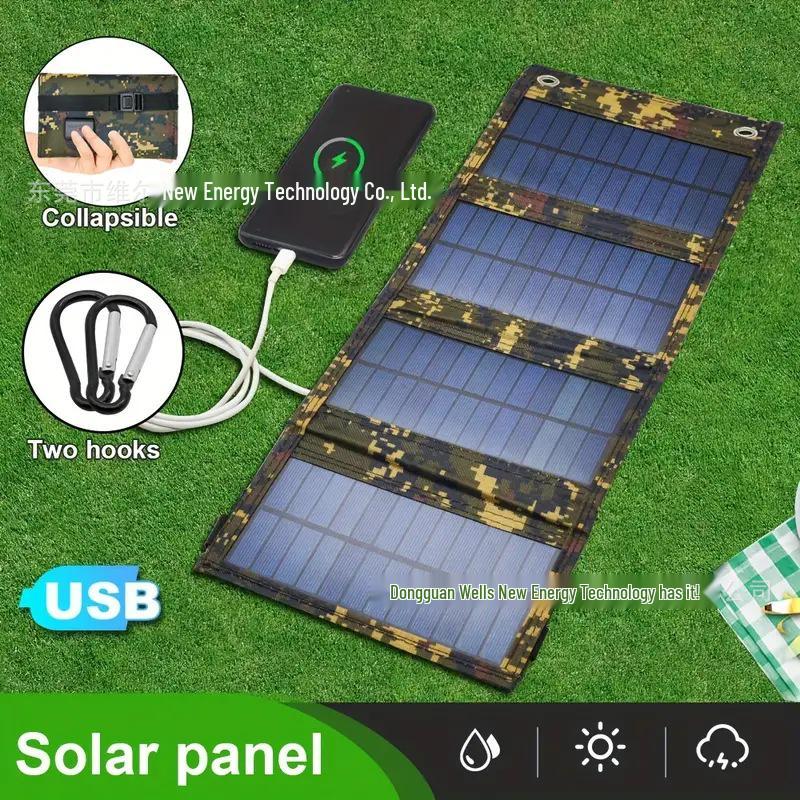 20W Foldable Solar Panel Charger for Outdoor Emergency Power Supply