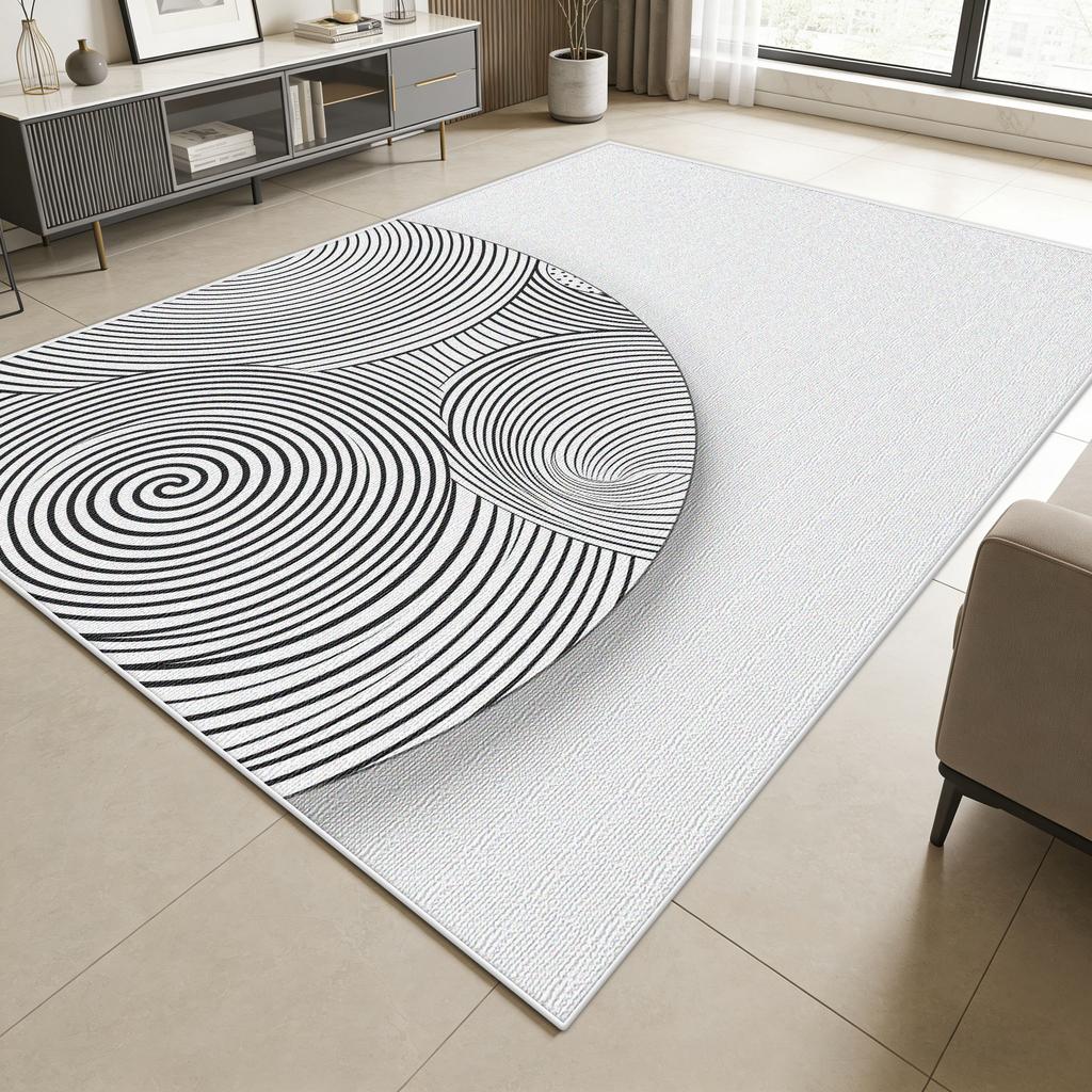 Nordic Minimalism Decoration Large Living Room Carpets Irregular Striped Design Washable Soft Rug Bedroom Sofa Area Floor Mat