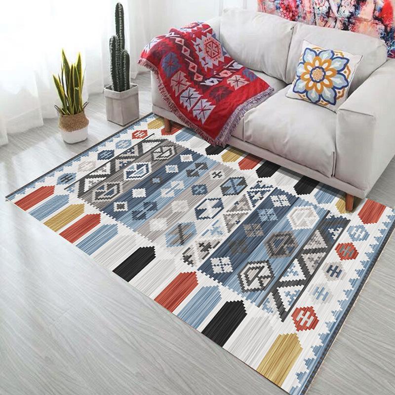 Bohemian Home Carpet Living Room Tea Table Large Carpet Rectangular Ethnic Style Carpet Bedroom Carpet
