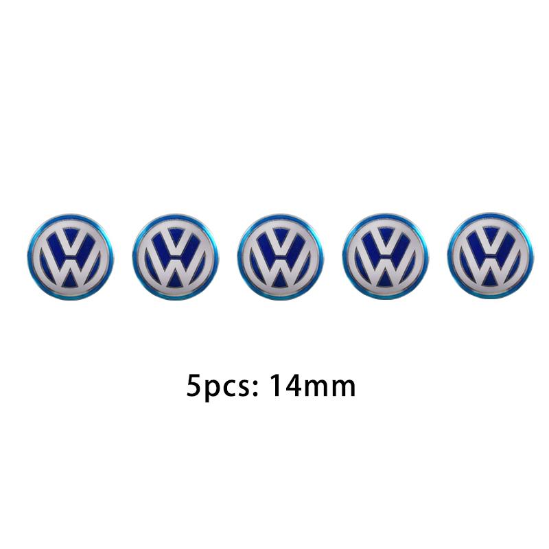 

14mm Car Key Stickers Auto Control Key Logo Decal Accessories For Volkswagen GTI VW Polo Golf Passat Tiguan Arteon Touareg Taigo
