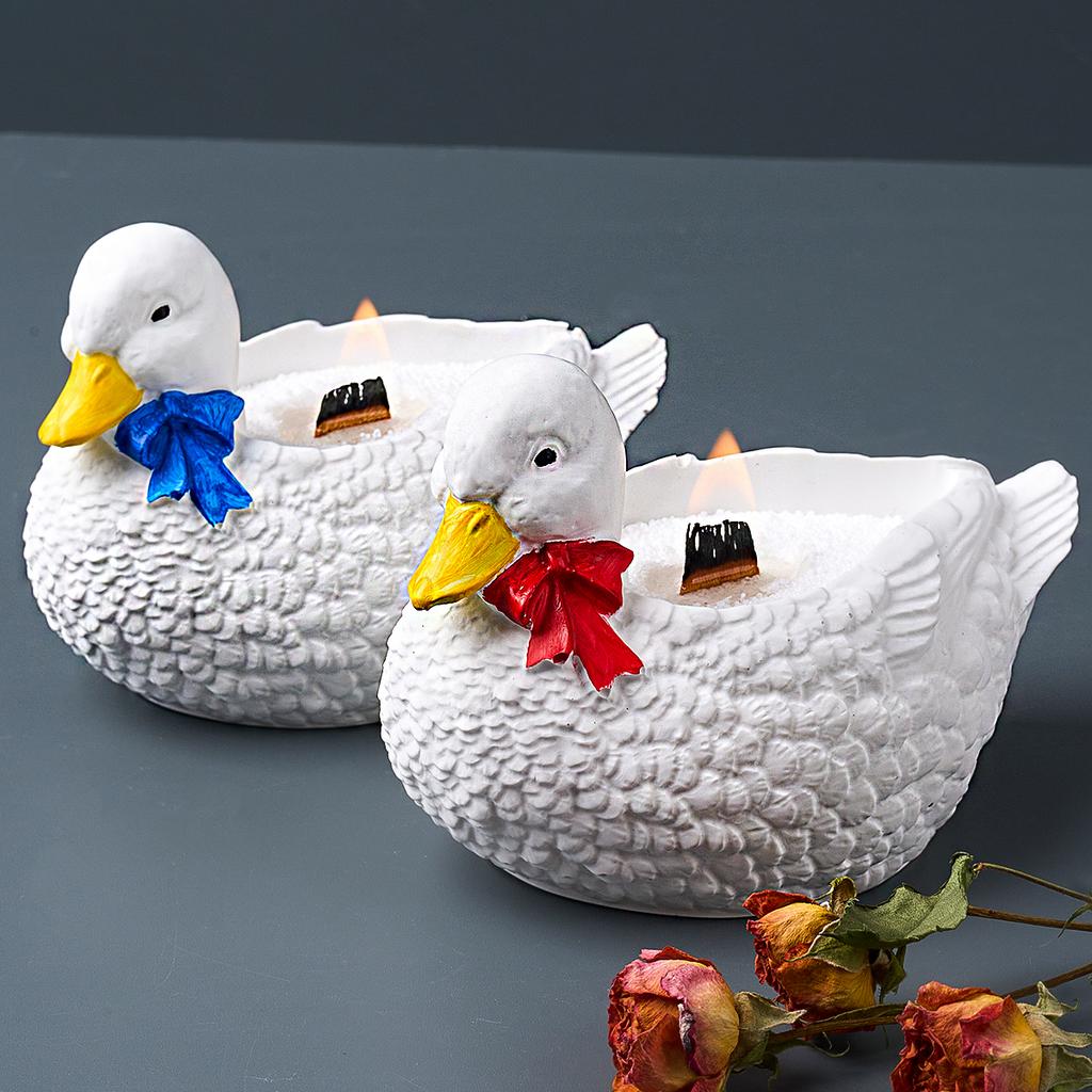 1 buc silicon mucegai lumânare parfumată cutie de depozitare din ipsos frumos rață mucegai 3D creativ ghiveci de flori ornamente mucegai DIY acasă decor consumabile