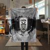 PAOK FC, vzorová flanelová deka, vysoká kvalita, pohodlná pro všechna roční období, domácí dekorace, teplo a pohodlí, ideální jako dárek.