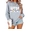 Women's Loose Comfortable Casual Fashionable Character Printing Round Neck Long Sleeved Sweatshirt