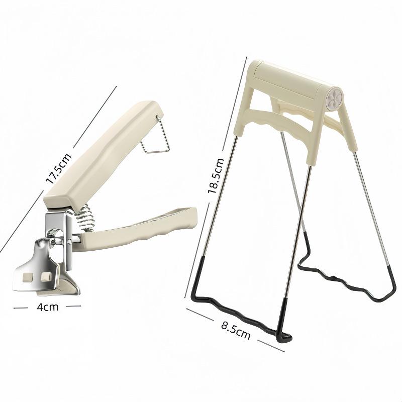 Stainless Steel Heat-Resistant Bowl and Plate Lifting Tongs Set