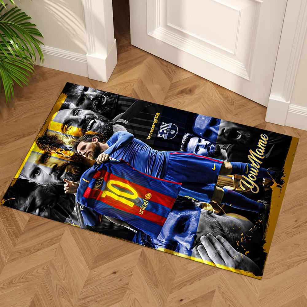 Messi Personalized Text Area Rug Perfect for Hallway Playrooms Foyer Study room Antislip Carpet Office home decor
