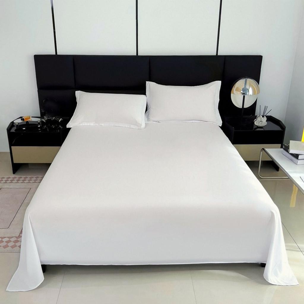 Solid Color Bed Sheet Set, Cotton Household Bedding, Dormitory Bedding, Plain Sheet For Twin Size Beds, Soft Cotton Bed Linen