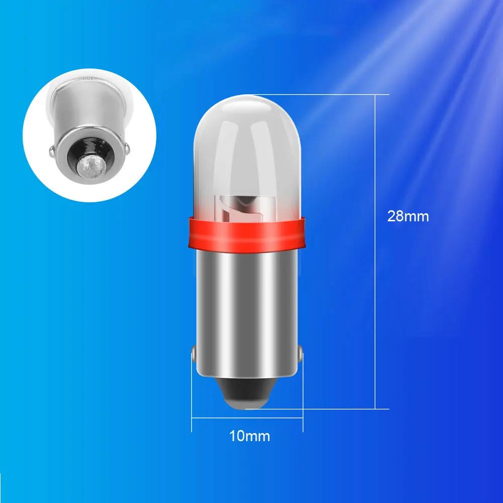 10Pcs Universal BA9S Protruding Automotive LED Car Interior Instrument Dash Panel Circular Light Bulbs Car Accessories Car Light