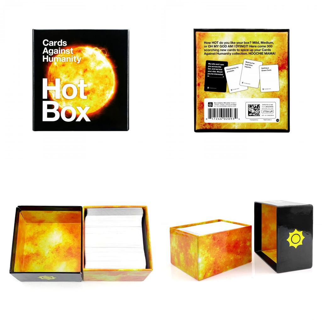 Cards Against Humanity Hot Box Card Game With Copper Paper Material For Party And Family Fun