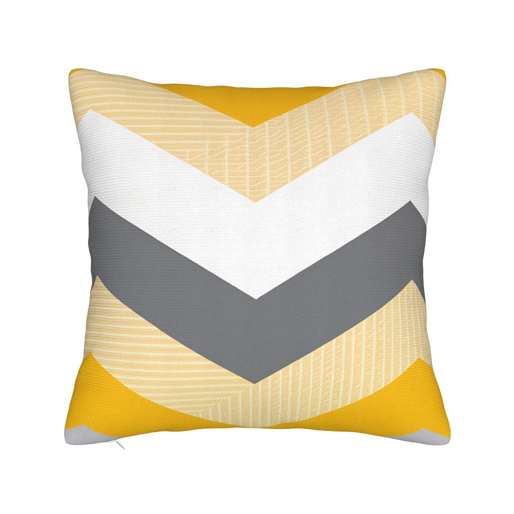 Yellow Grey Geometric Pillow Case Fashion Pillow Cover Soft Pillowcases For Sofa Car Home Decor
