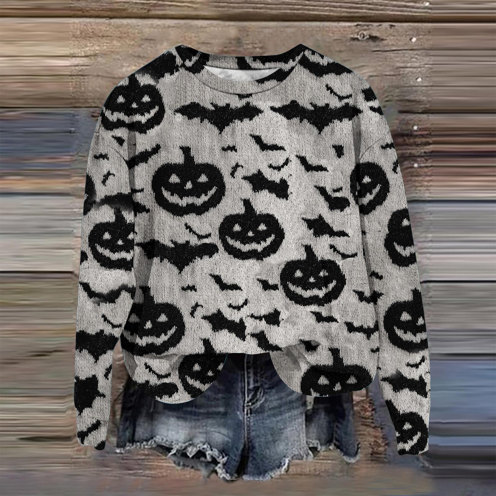 

Женская мода с принтом, длинный рукав, свободный круглый вырез, свитшот, осень XXL