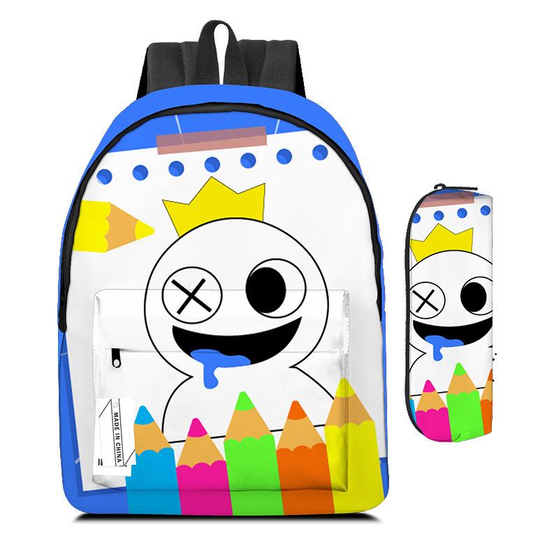 Rainbow Friends Elementary School Bag Two-Piece Rainbow Friends Children'S Cartoon Backpack Pencil Case