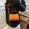 Fashion Texture Portable Small Square Bag Casual New Women's Shoulder Underarm Bag Solid Color Messenger Bag