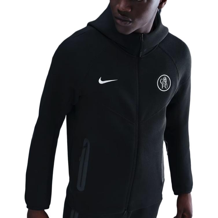 Nike Chelsea FC FW25 Tech Windrunner Total 90 Soccer Fleece Zip-Up Hoodie Simple Long Sleeve Jacket Men Jackets HM3676-011