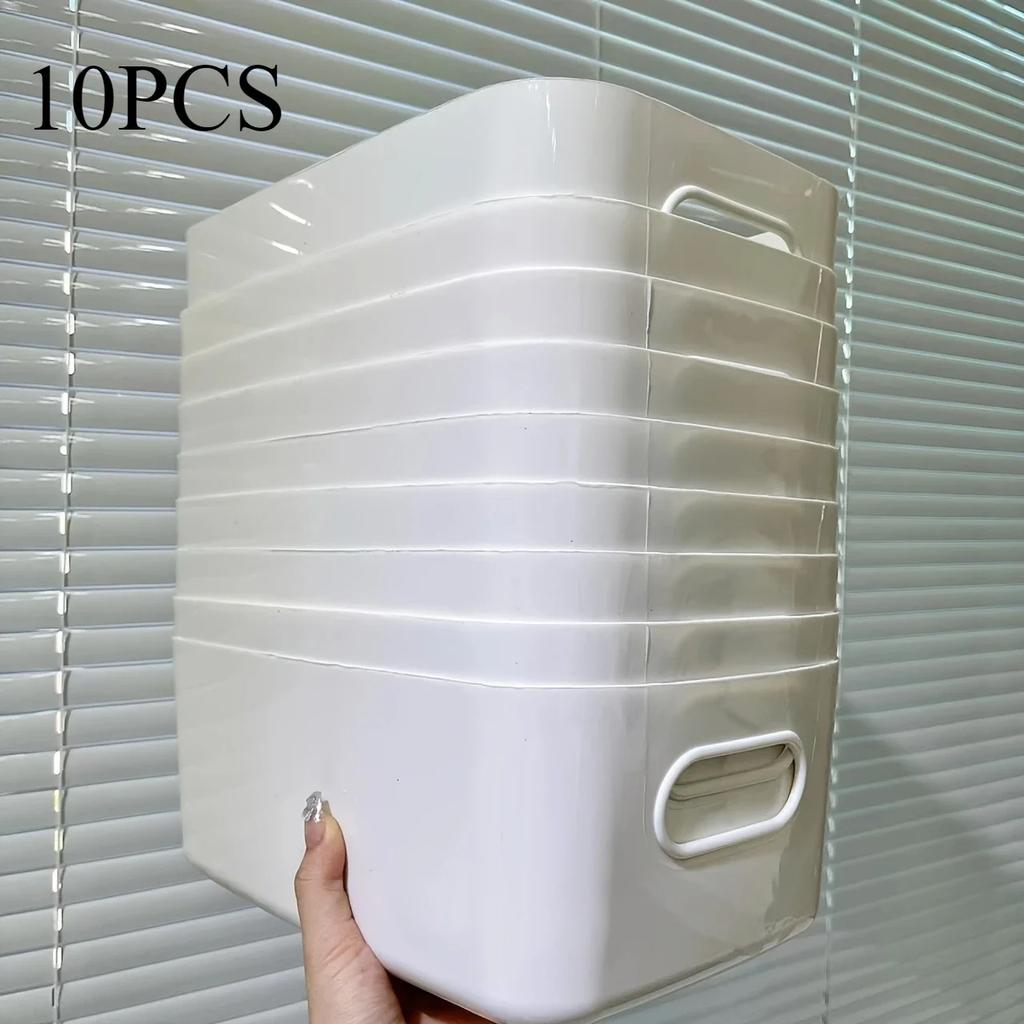 Küchen-Tischaufbewahrungsbox 5/10 Stück Kunststoff-Organizer für Snacks, Kosmetika, Gewürze, Mehrzweck, stapelbar und platzsparend