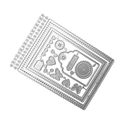 Carbon Steel Cutting Dies Frames Rectangle Lace Border Crafts Decor Die Cuts Stencils for Scrapbooking Card Knife Mould
