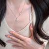 925 Sterling Silver Dainty Lucky CZ Leaf Necklace for Women 14k Gold Plated Flowers Elegant Pendant Necklace Wedding Jewelry