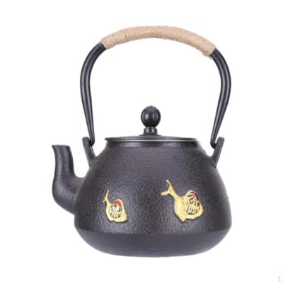 1.2L Cast Iron Tea Maker with Strainer for Home and Restaurant Use