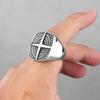 Nordic Navigational Compass Stainless Steel Mens Rings Hyperbole for Male Boyfriend Biker Jewelry Creativity Gift