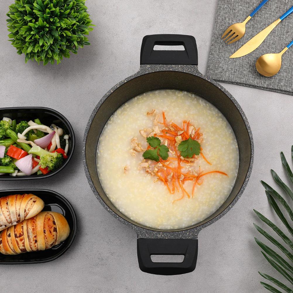 24cm Medical Stone Nonstick Soup Pot for Kitchen Induction Cooker Stewed Meat Pot