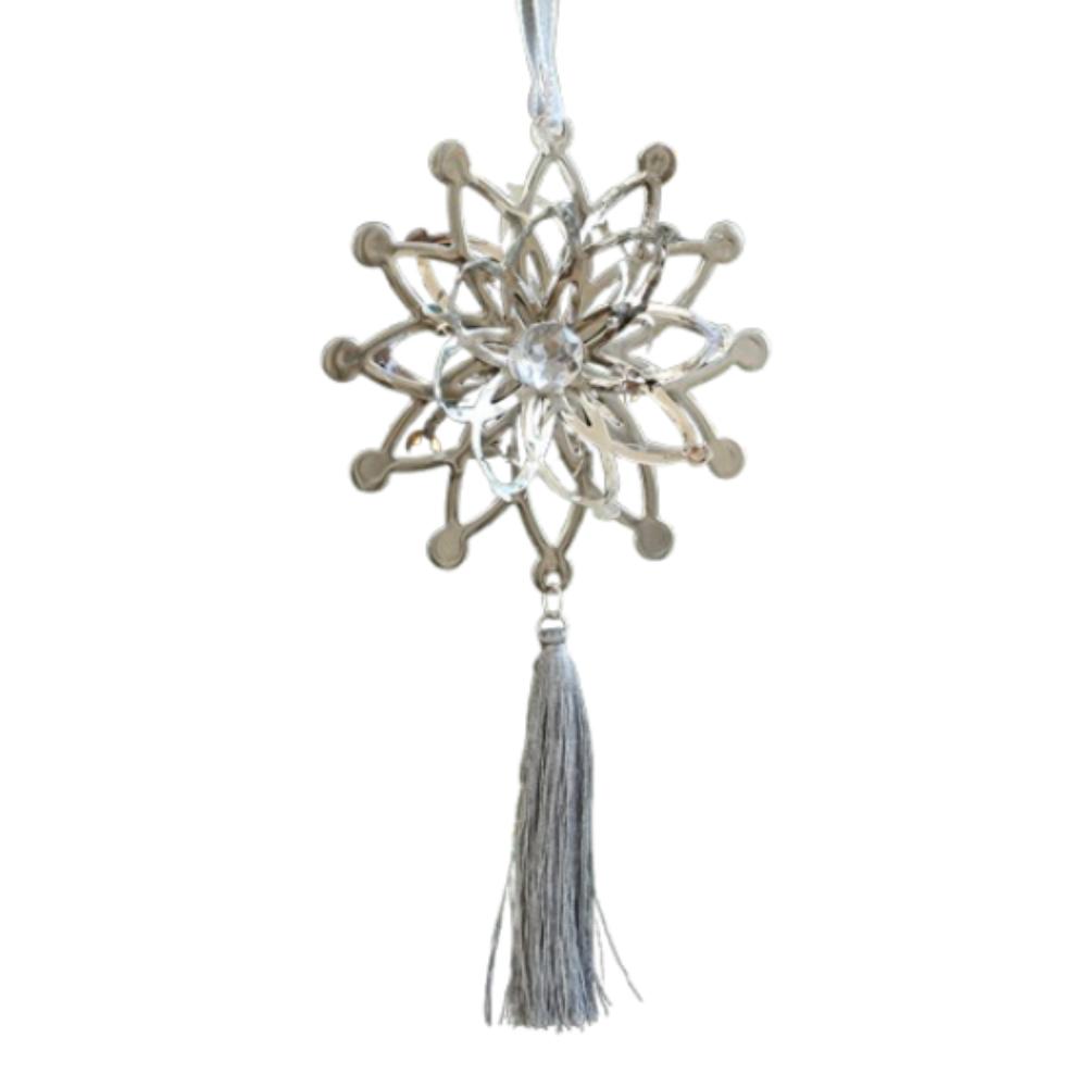 

Exquisite Christmas Poinsettia Ornaments Iron Xmas Tree Ornaments Children Gifts Style 1