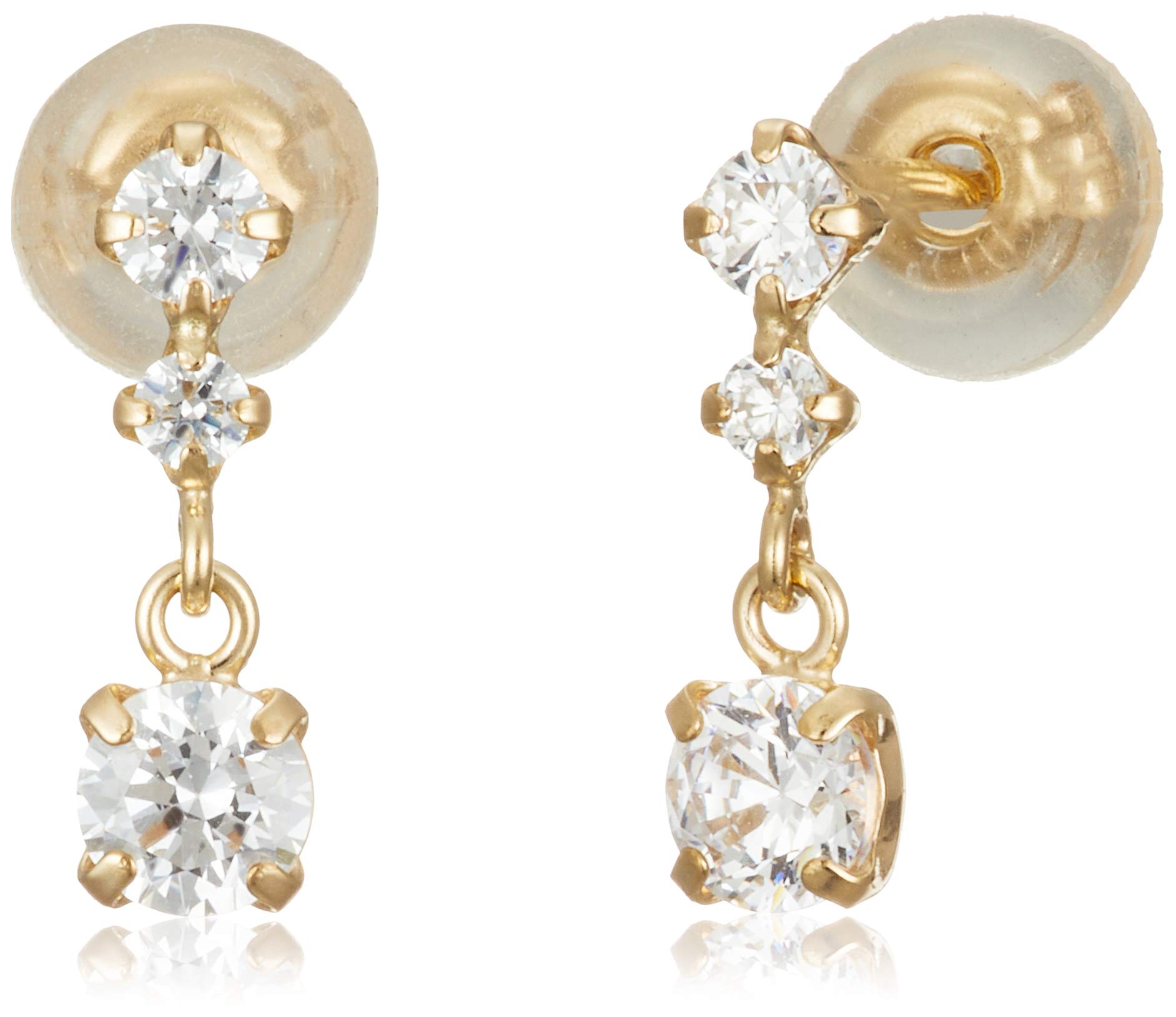 

Canal Cubic Zirconia K10 Yellow Gold Earrings 151136553002 4℃ (YG)