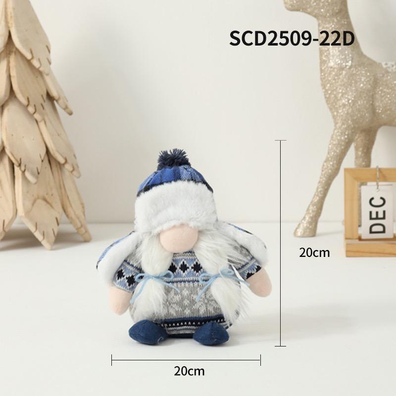 HOMZY Christmas Snowman Doll Plush Toy Stuffed Snowman Figurine Xmas Ornaments for Home Decorations Tabletop Centerpieces