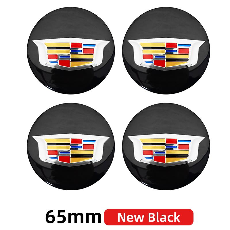 3D 4pcs 56mm 60mm 65mm Car Wheel Center Hub Cap Stickers Decal For Cadillac CTS DTS STS XTS ATS BLS SLS Deville CT5 CT6 XT5 XT6