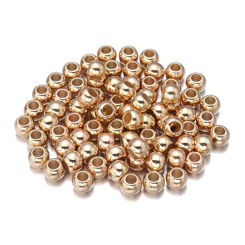 4-14mm CCB Beads Loose Spacer Round Beads For Jewelry Making Large Hole Beads DIY Charm Bracelet Necklace Supplies Wholesale