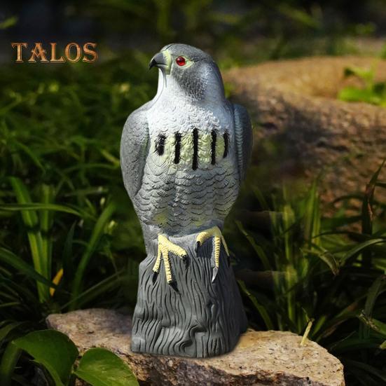 Horned Eagle Decoy Bird Scarecrow Eagle Figurine Garden Protector Natural Enemy Pest Deterrent Scarecrow for Gardens Patios Porches Balconies