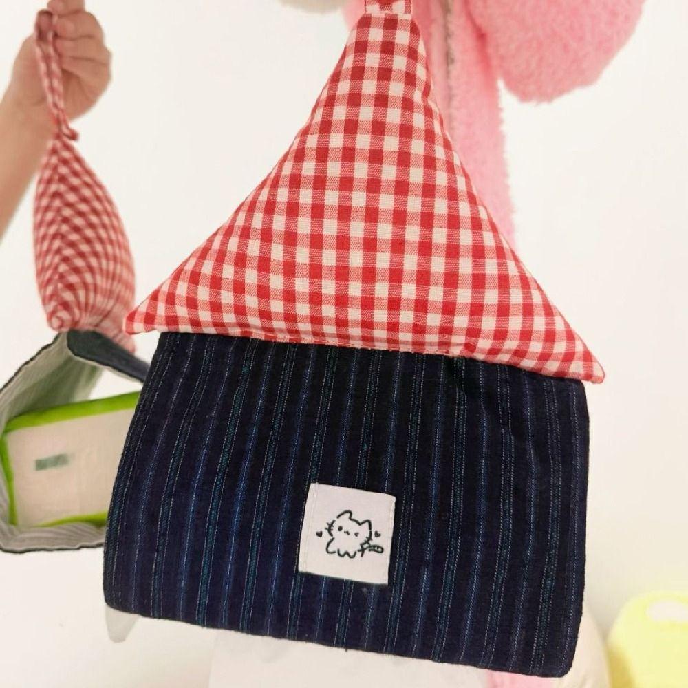 House Shape Hanging Tissue Bag Cartoon Reusable Wall Hanging Napkin Dispenser Cute Space Saving Car Napkin Box Dormitory