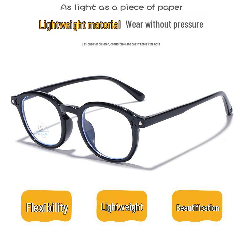 Versatile Anti-Blue Light Star Pattern Glasses for Kids – Ultra-Light, Full Frame, Comfortable
