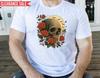 A Dark Fantasy Skull With Roses And Moon T Shirt Printed Short Sleeve Men T Top
