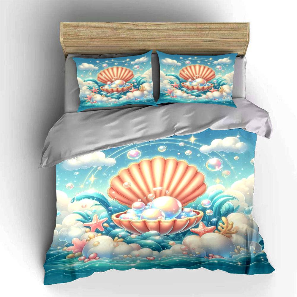 Shell, Pearls, Starfish, Clouds. Bedding Sets Duvet Cover Sets Duvet Covers Pillowcases(1*Duvet Cover 2*Pillowcases Without Duvet Insert)