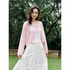 Inman Aurora Hollow Knit Short Sleeve V-Neck Cardigan Top