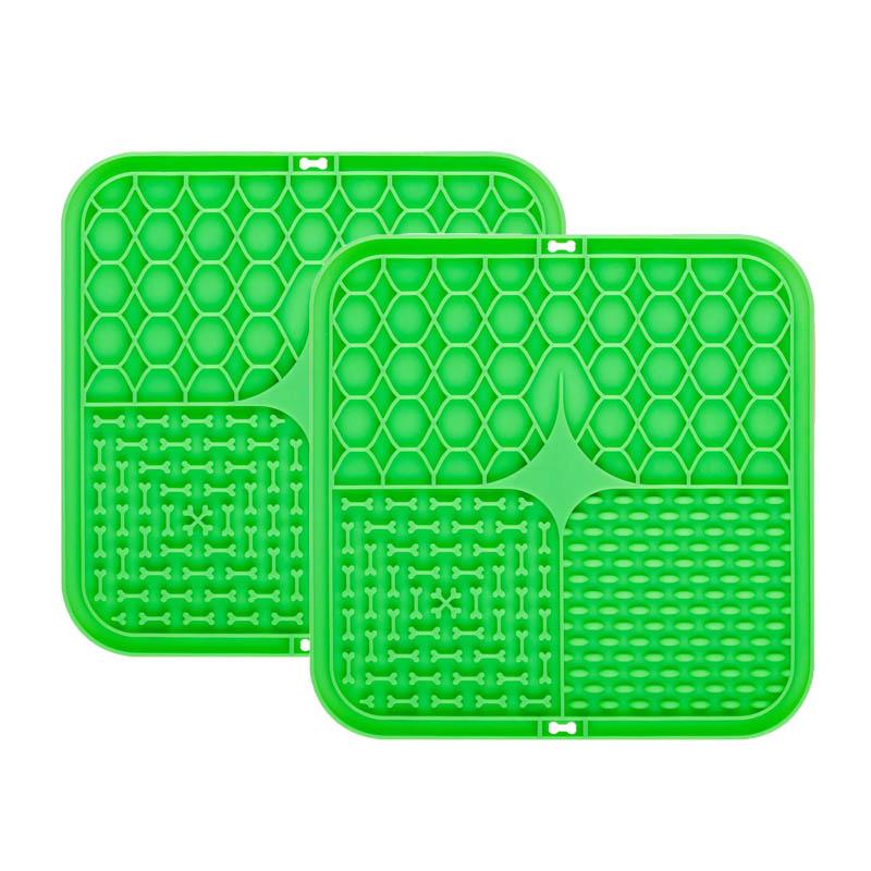 Food grade silicone pet dog and cat anti-choking slow eating tableware tray licking mat licking plate pet yogurt placemat