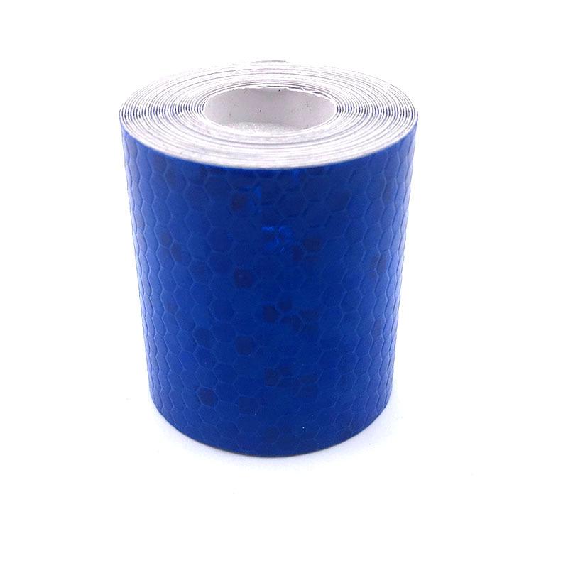 Reflective Crystal Grid Bike & Car Warning Tape - White Adhesive, 5cm x 3m.