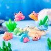 Creative Resin Ocean Animal Dolphins Qctopuses Jellyfish Figurine Landscape Car Ornaments Decor Aquarium Fish Tank Small
